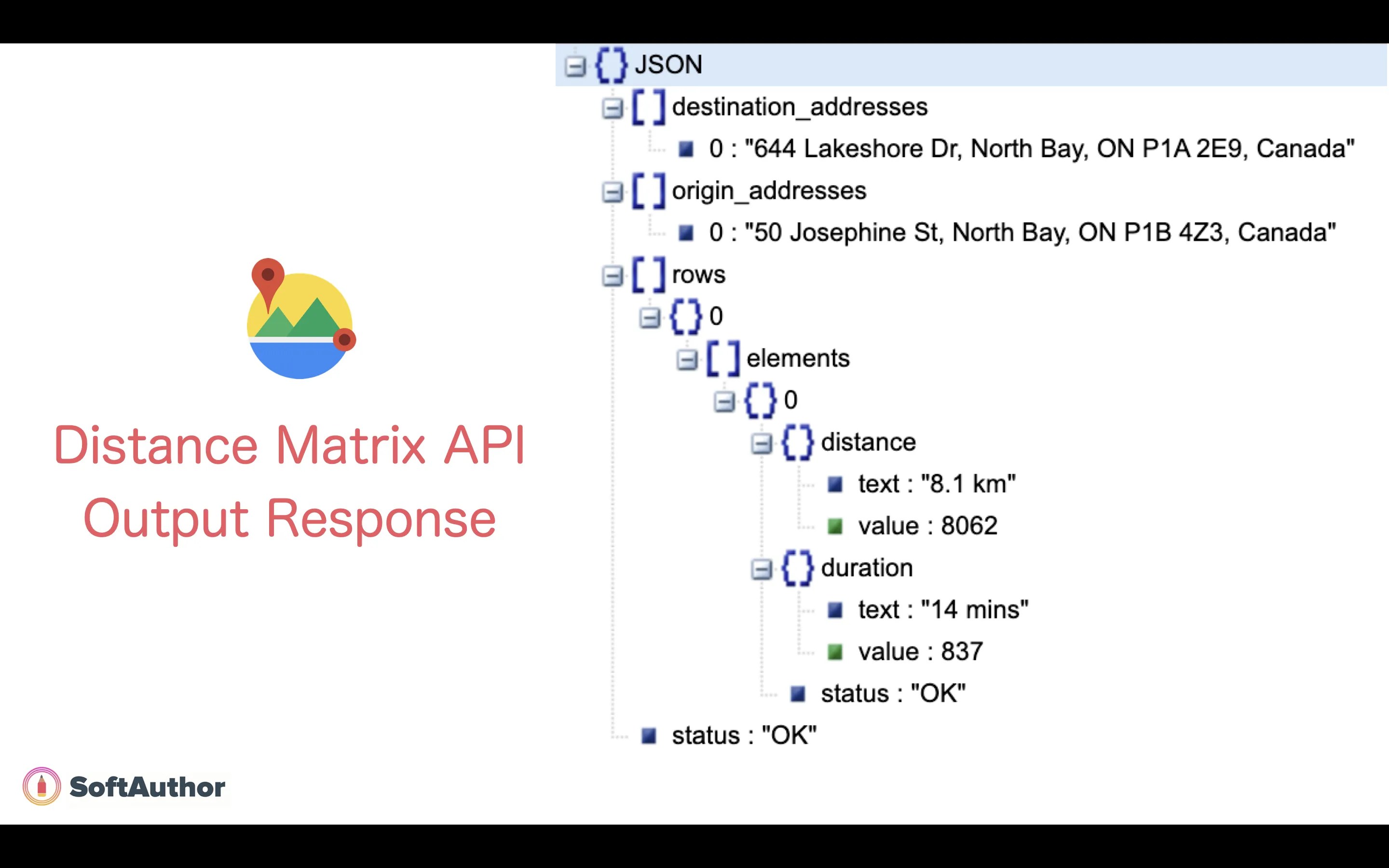 Google Maps API Distance Matrix Explained
