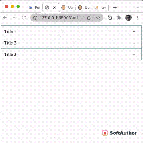 Create A Simple Accordion Menu Using Vanilla JavaScript