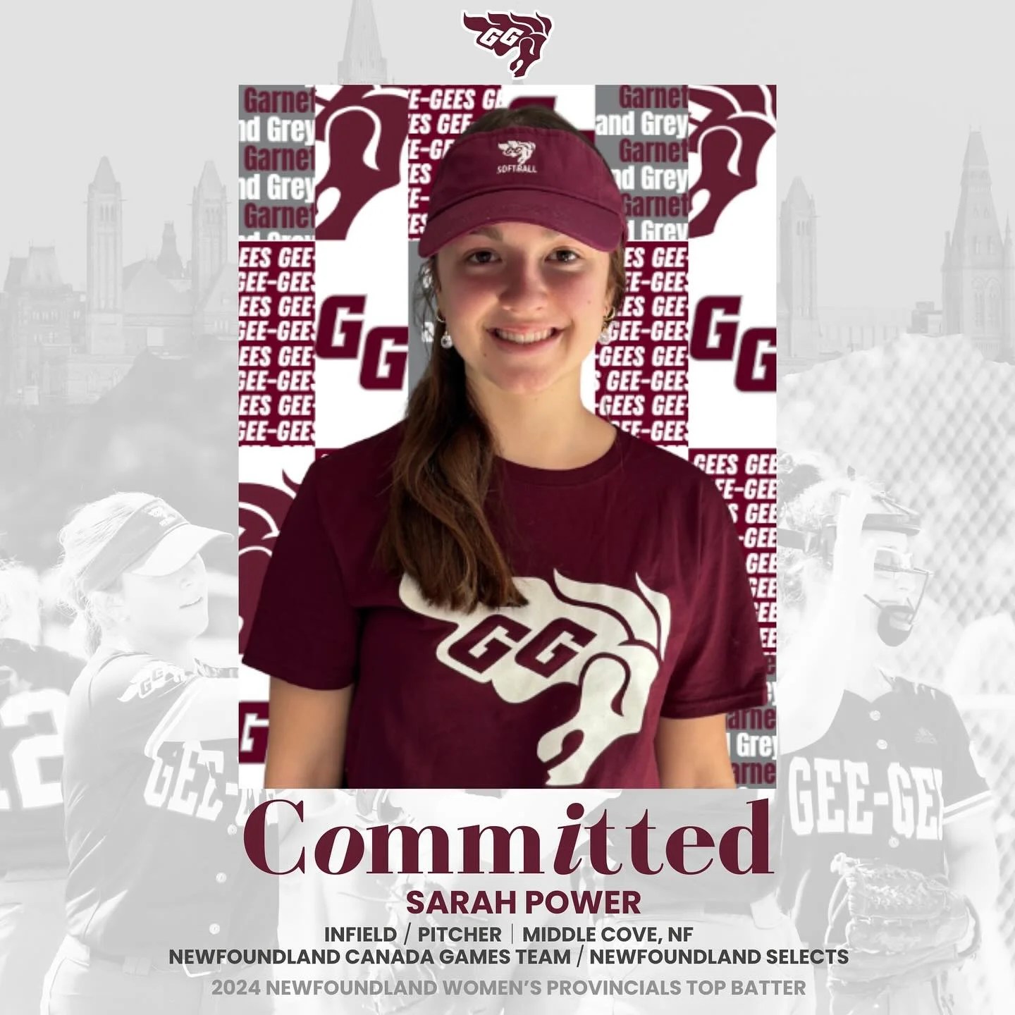Sarah Power Committed To Ottawa GeeGees (Ottawa) Softball NL