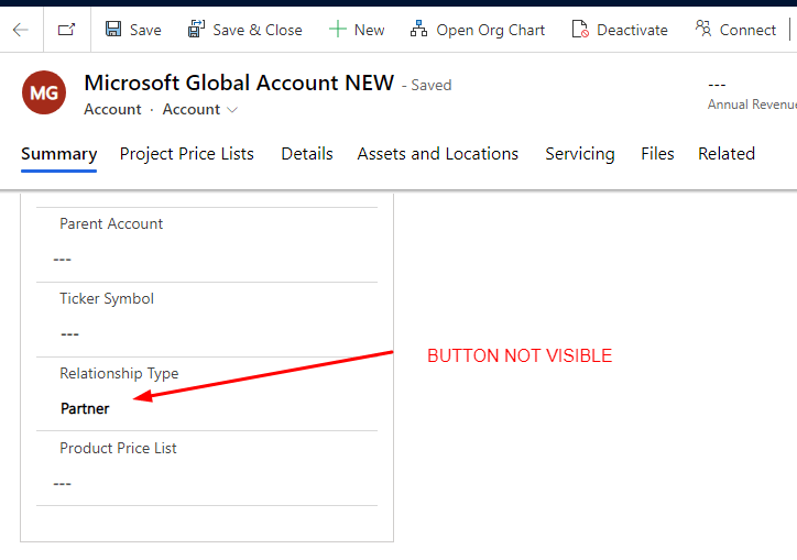 Dynamics 365 Hide button in command bar on form field value condition
