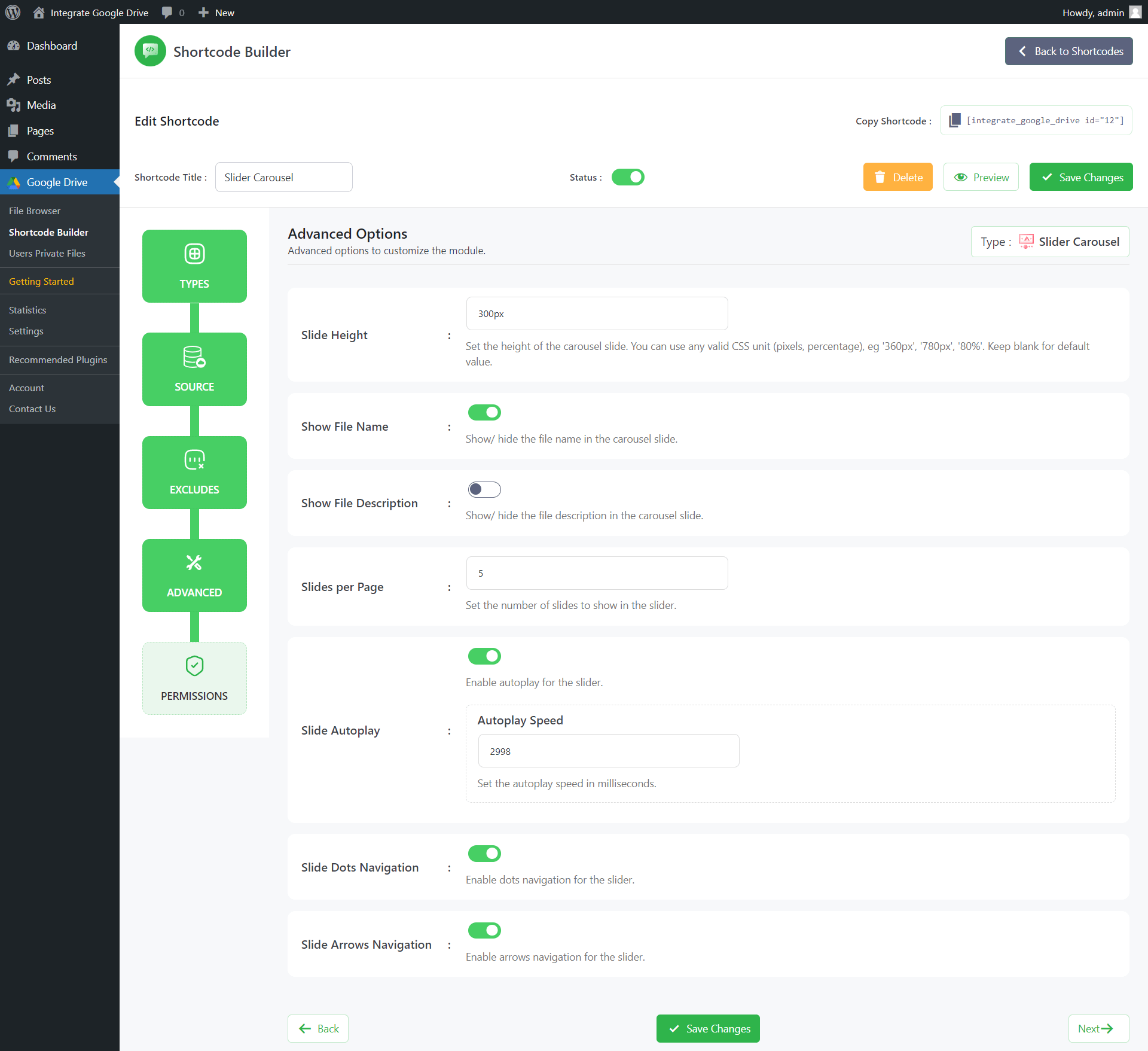 How to Create Google Drive Slider Carousel on WordPress site