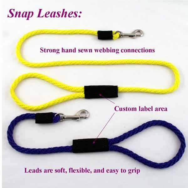 2 Ft Dog Snap Leash/Snap Lead 3/8 Round Propylene