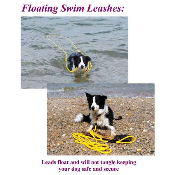 20 Ft Swimming Dog Slip Leash 1/4" Round Polypropylene