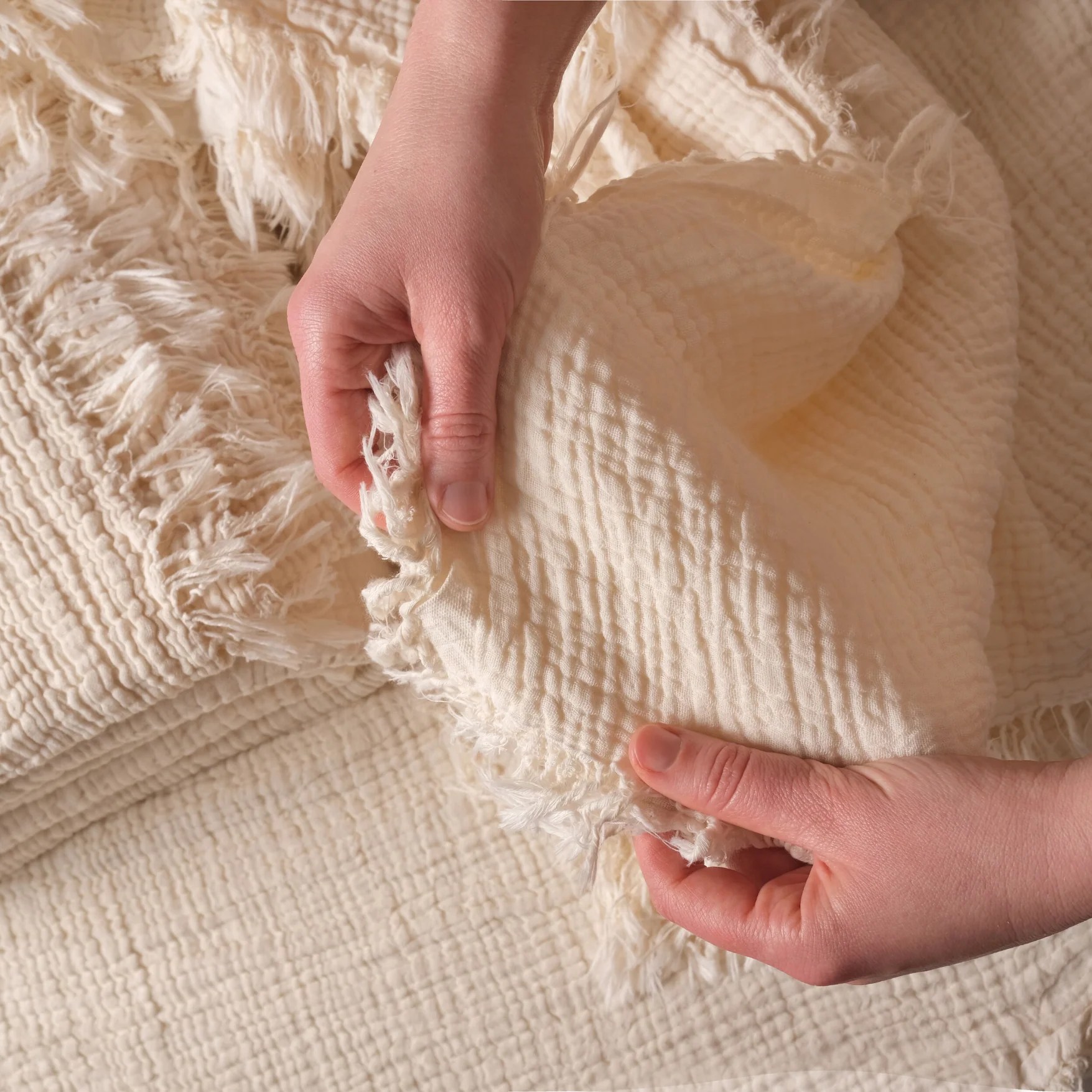 King Muslin Blanket for Adults Naturalcolored Bedding SoftMuslin