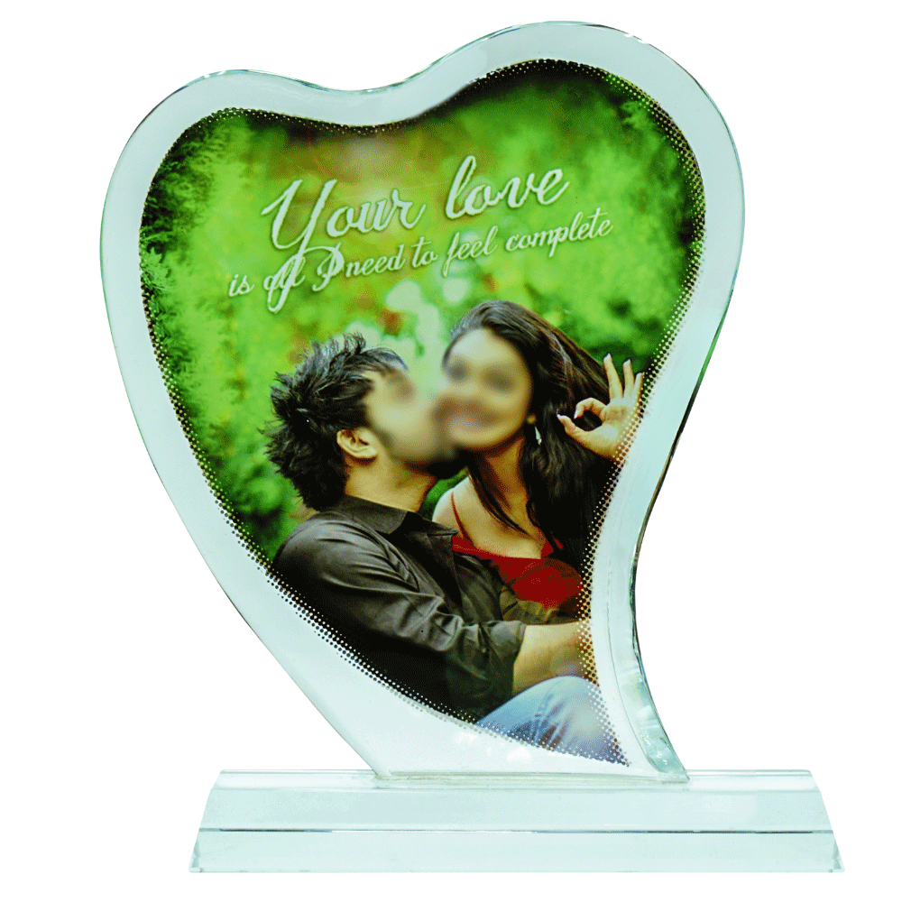 Blank Personalised Photo Frame Crystal Glass BXP24 Sublimation Blanks