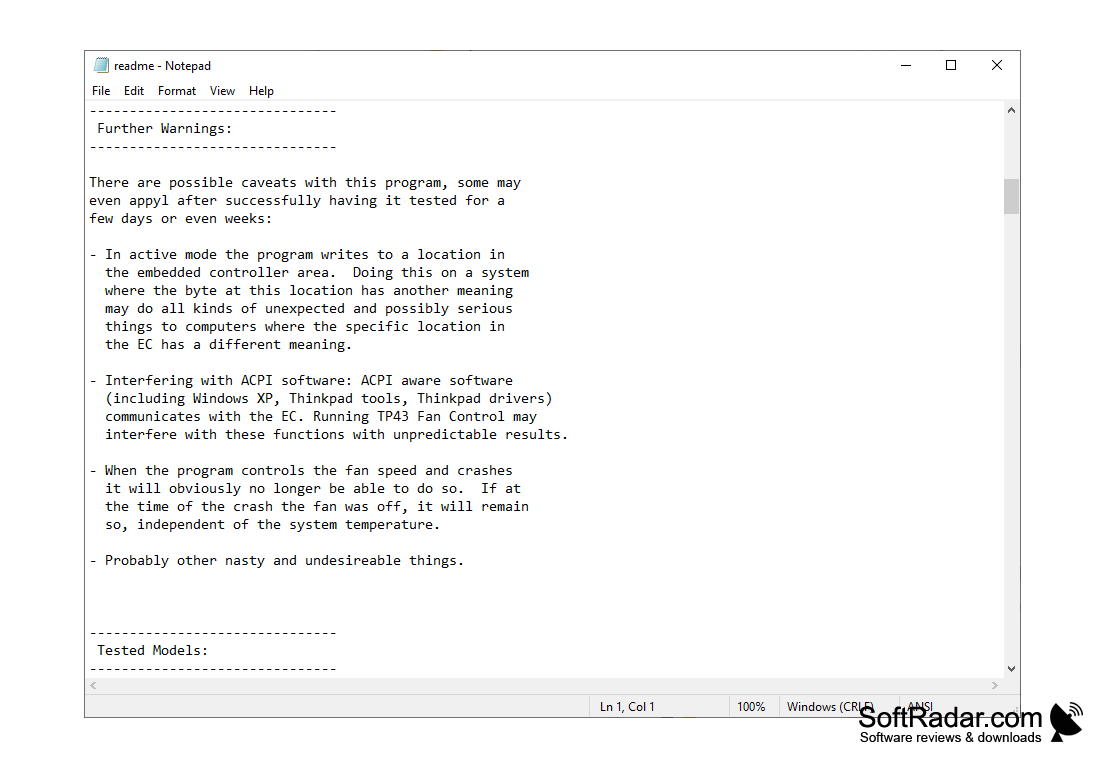 Download Thinkpad Fan Controller (tpfancontrol) for Windows 11, 10, 7