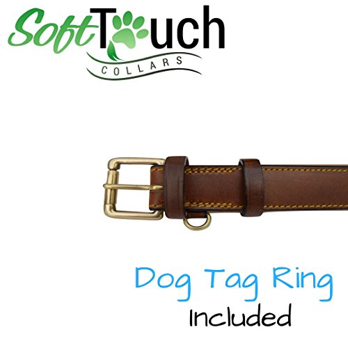 Soft Touch Collars Custom Padded Leather Dog Collar, Hand Tooled B