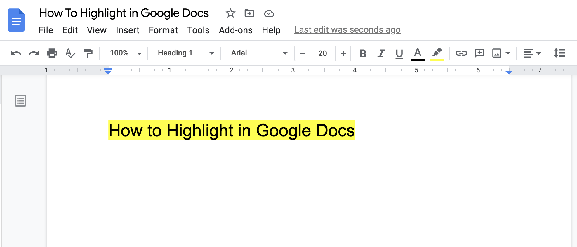 How To Highlight in Google Docs