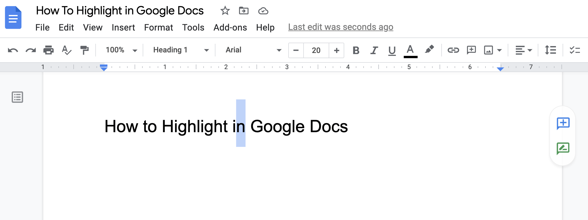 How To Highlight in Google Docs