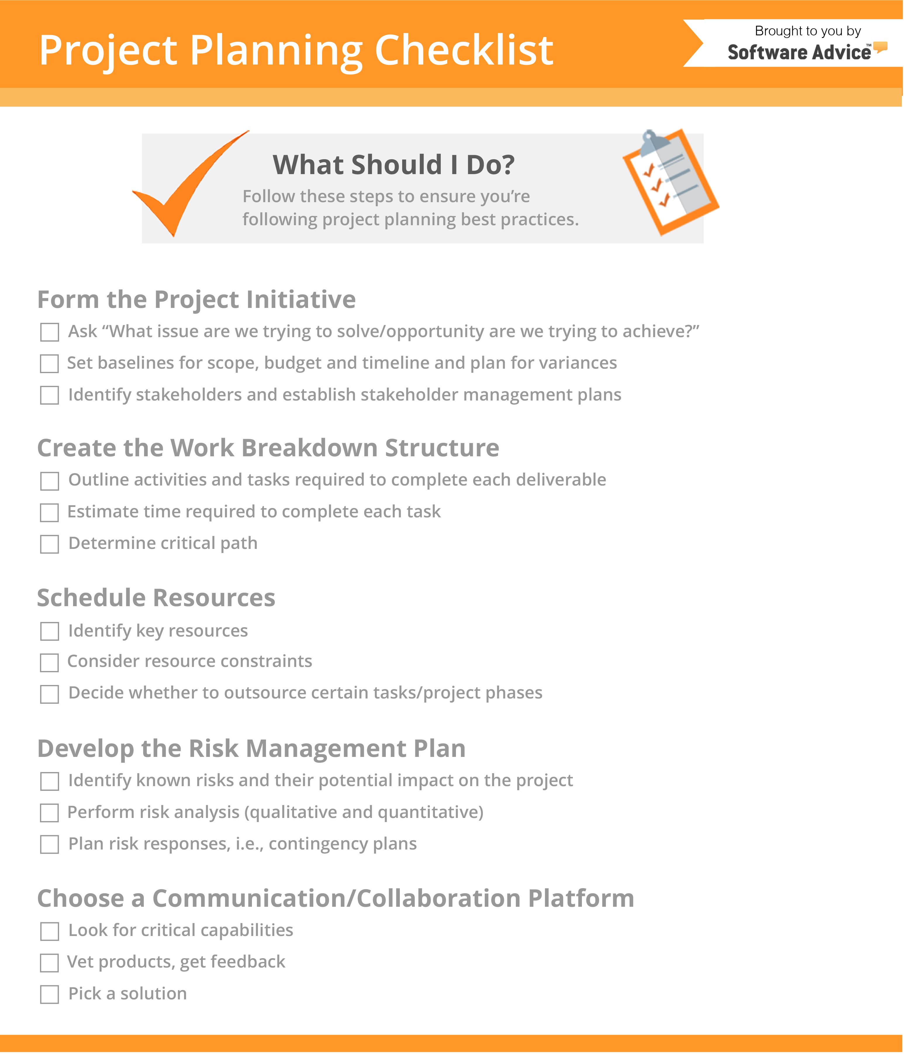 Project Planning Checklist 5 Steps Every PM Should Take