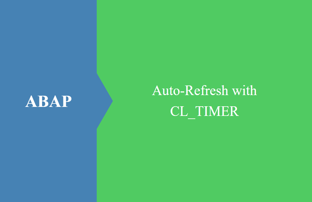 ABAP Quick - CL_GUI_TIMER
