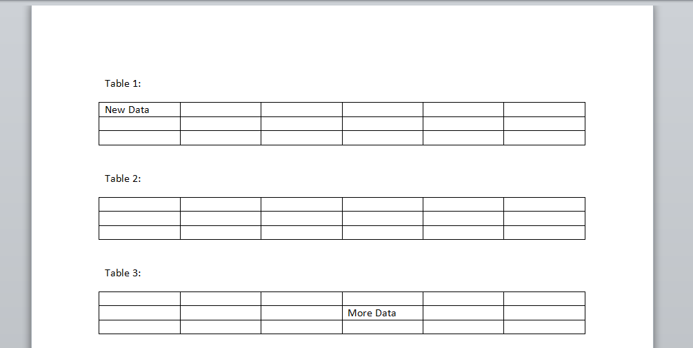 Word VBA, Modify Table Data VBA and Tutorials, Education and