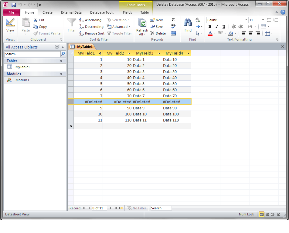 Delete Record, Access VBA Recordset VBA and Tutorials, Education and Programming Services