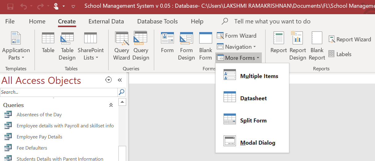 Initiating or Opening a Windows Form in Microsoft Access VBA and VB