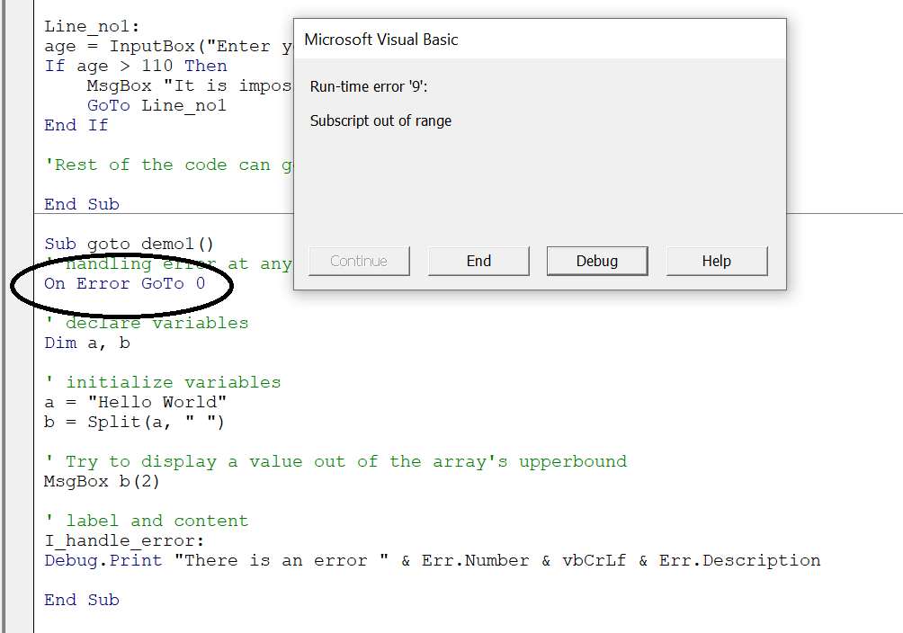 The Right Way to Use the Goto Statement in VBA VBA and