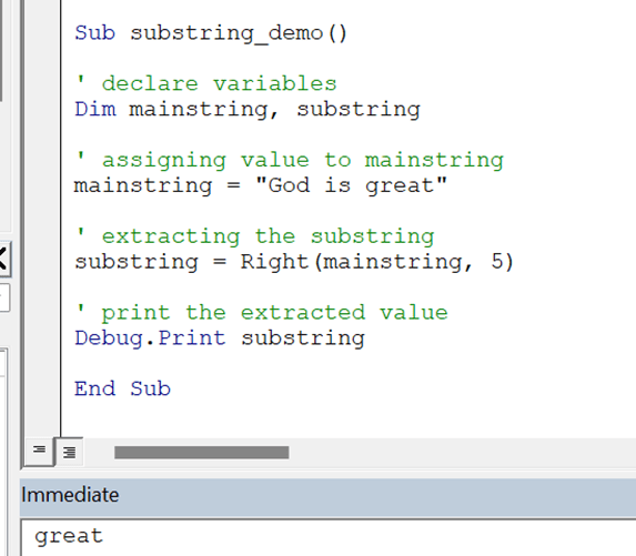 How Exactly Do Substrings in VBA Work? VBA and Tutorials