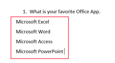 Define you list of Checkbox options