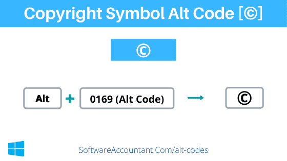 Copyright symbol alt code on keyboard copy and paste software 
