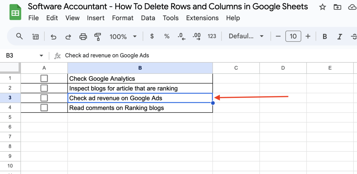 How to Delete Rows And Columns in Google Sheets (Step by Step)