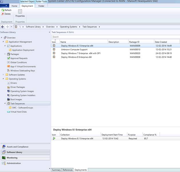 Task Sequence Configuration