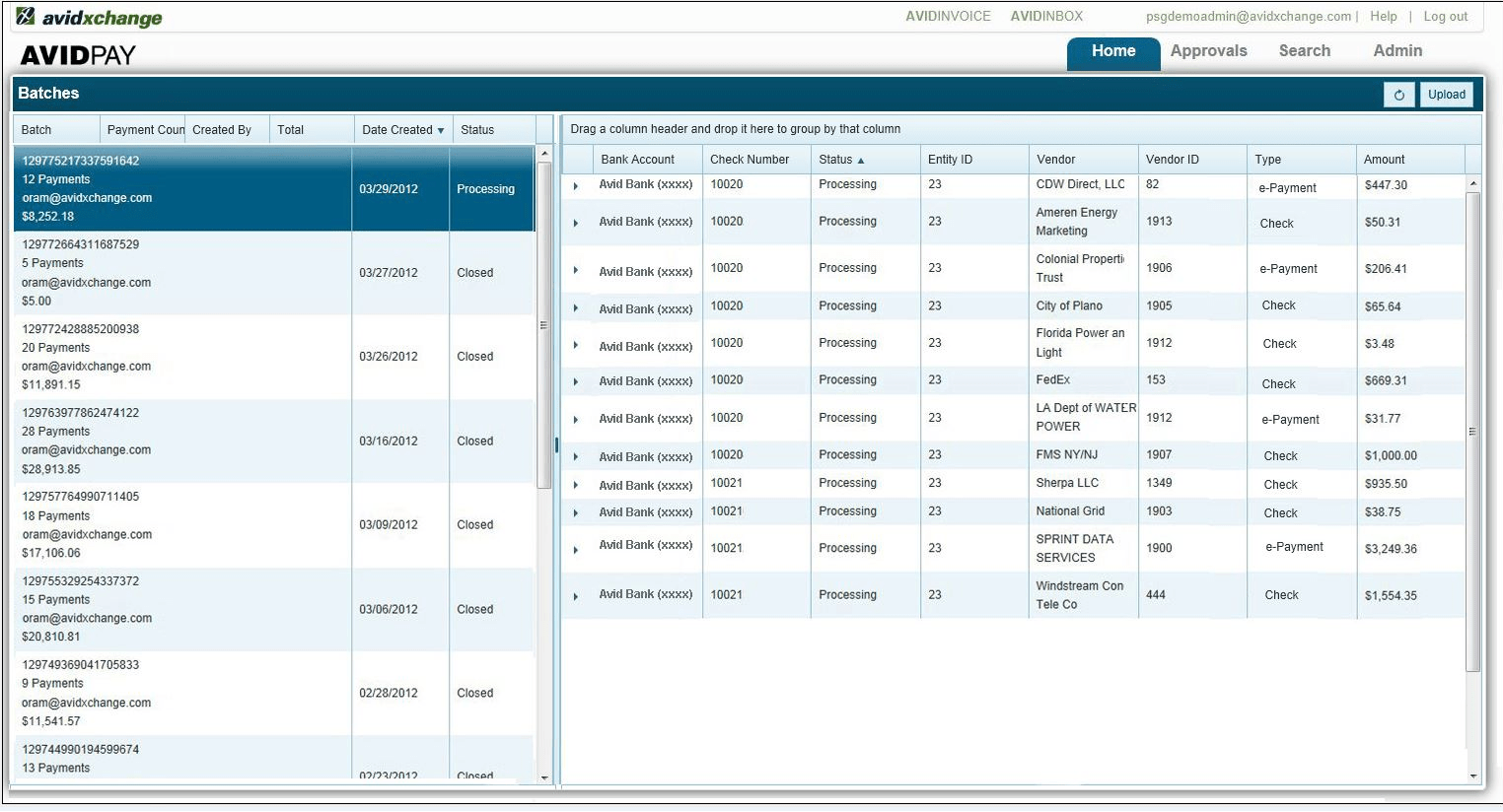 AvidXchange 2018 Pricing, Screenshots, Demo