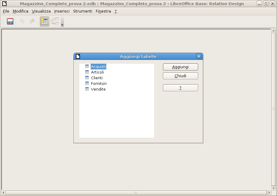 Creare un Database completo per la gestione del magazzino con