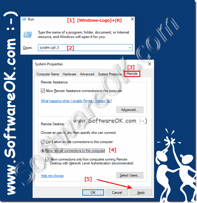 Activate Win 8 remote support for remote desktop connections in Windows OS?