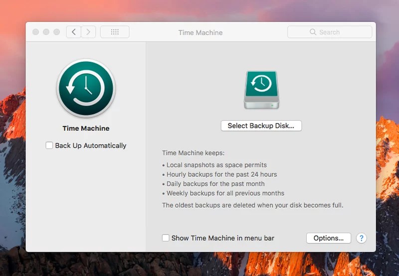 Creating a Time Machine Server on Mac