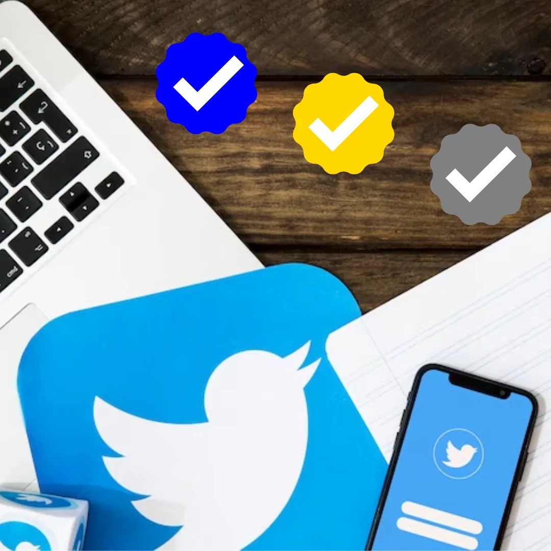 Blue, gold and grey What do the different color Twitter checkmarks