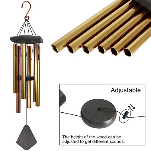 Astarin Wind Chimes Outdoor Large Deep Tone, Memorial Personalized Wind