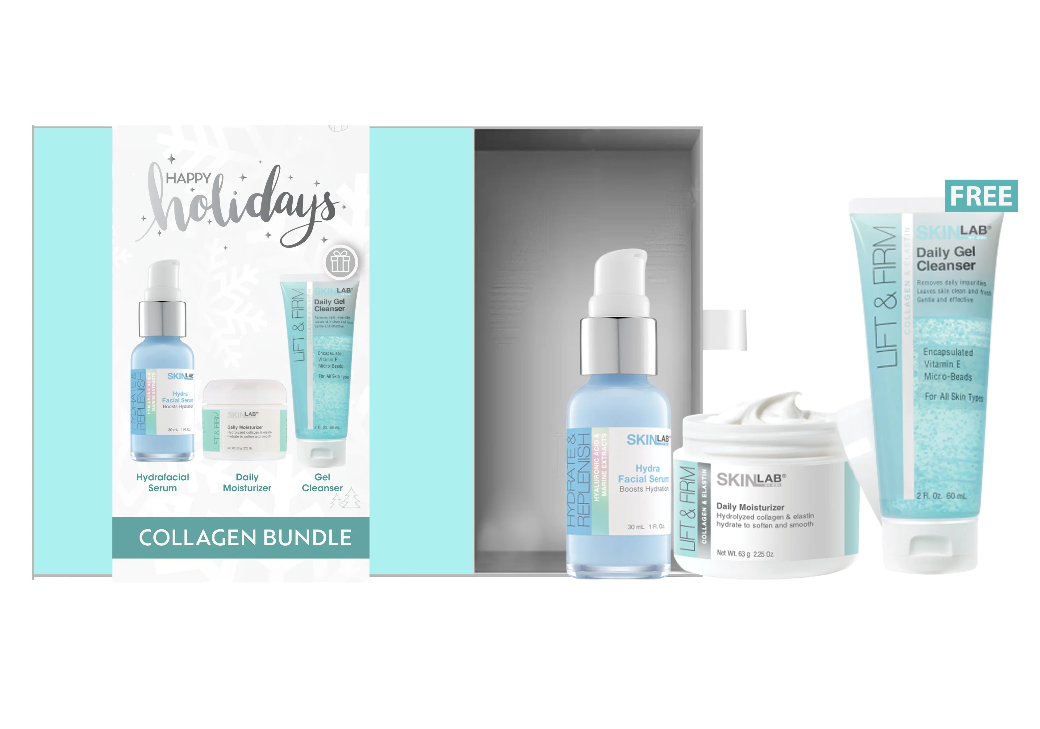 SKINLAB HYDRA FACIAL SERUM + SKINLAB DAILY MOISTURIZER + SKINLAB GEL C