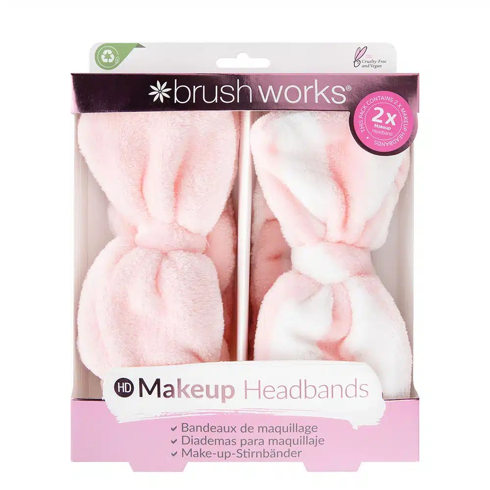 Brushworks Makeup Headbands 2 Pack Soinvogue