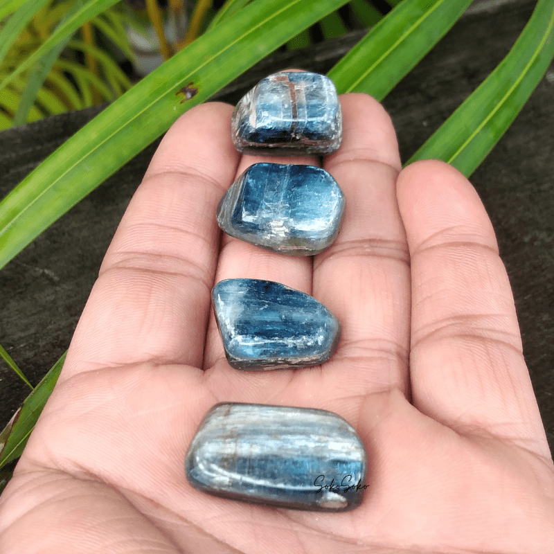 Blue Kyanite Polished Tumble SokoSokoLtd