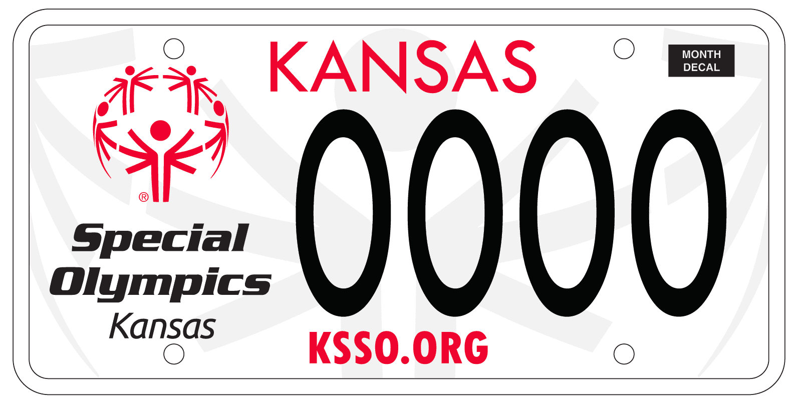 License Plate Special Olympics of Kansas