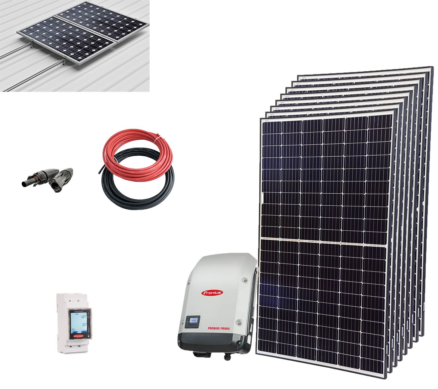Kit Red Fronius 3000W 15000Whdia Monofásico Solar Components