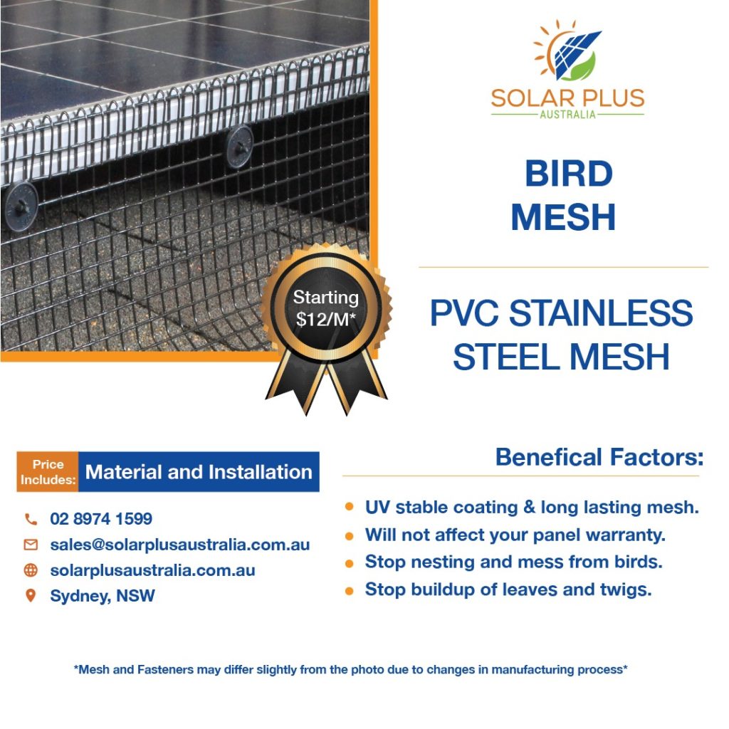PVC Stainless Steel Bird Mesh Protect your Solar from Birds