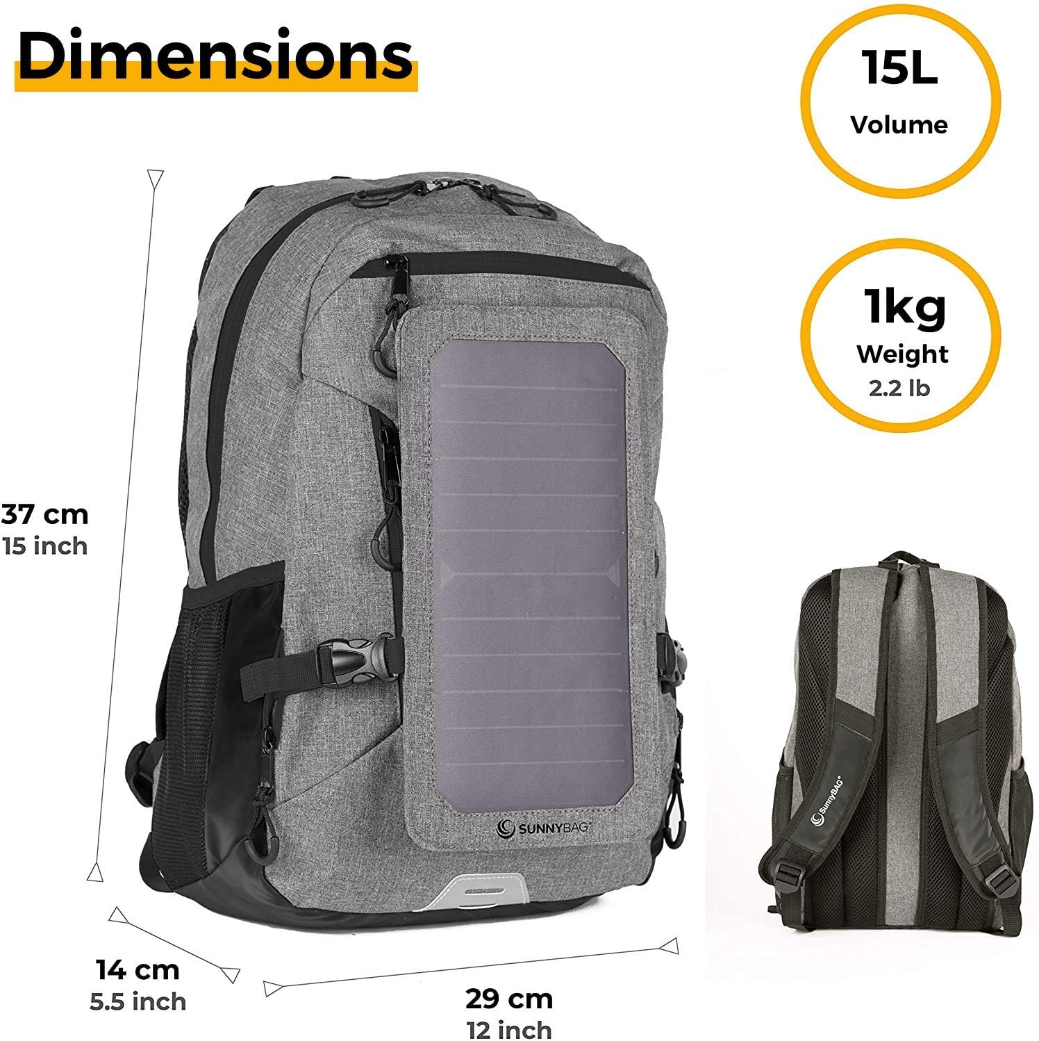 Sunnybag EXPLORER+ solar backpack charger World’s strongest water