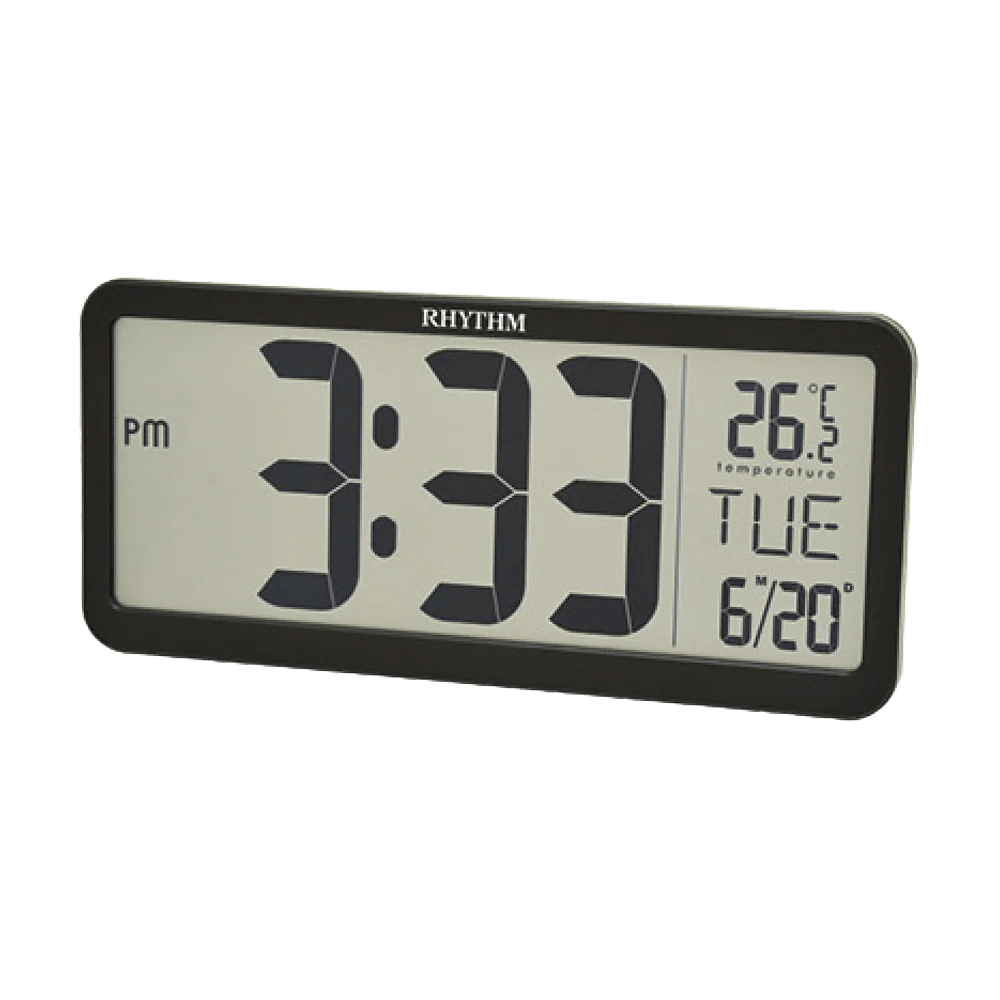 Rhythm Digital Alarm Clock RTLCW017BR02 Solar Time™