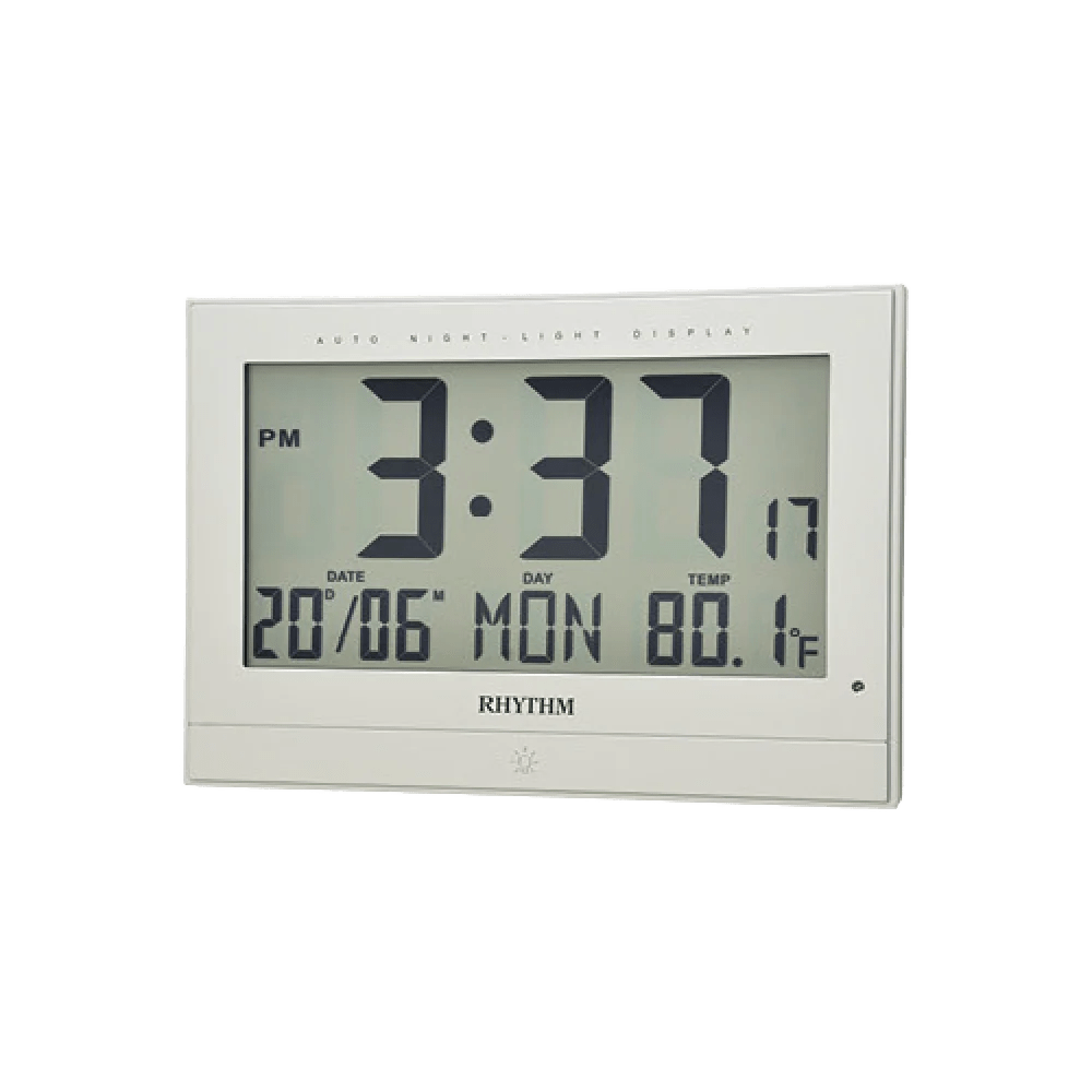 Rhythm Digital Alarm Clock RTLCW018NR19 Solar Time™