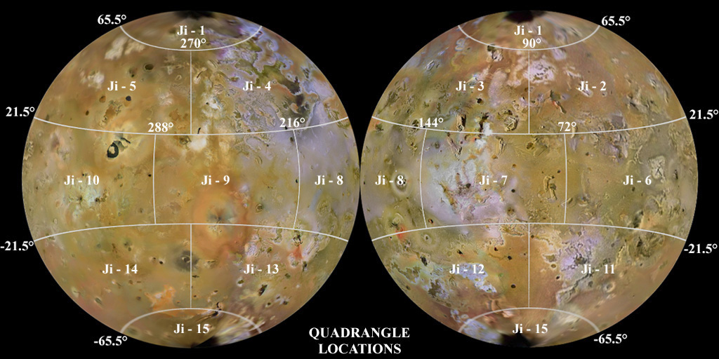 Io Map Quadrangle Locations