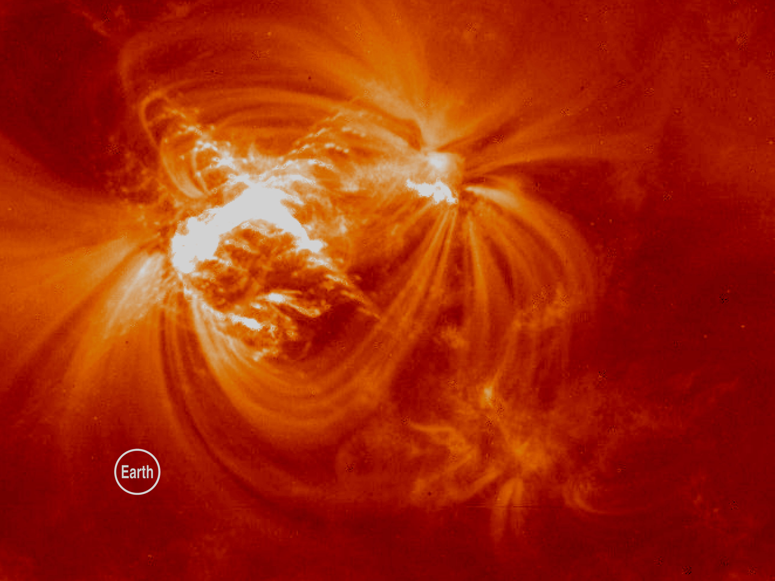 Dancing Coronal Loops 2 Earth Comparison