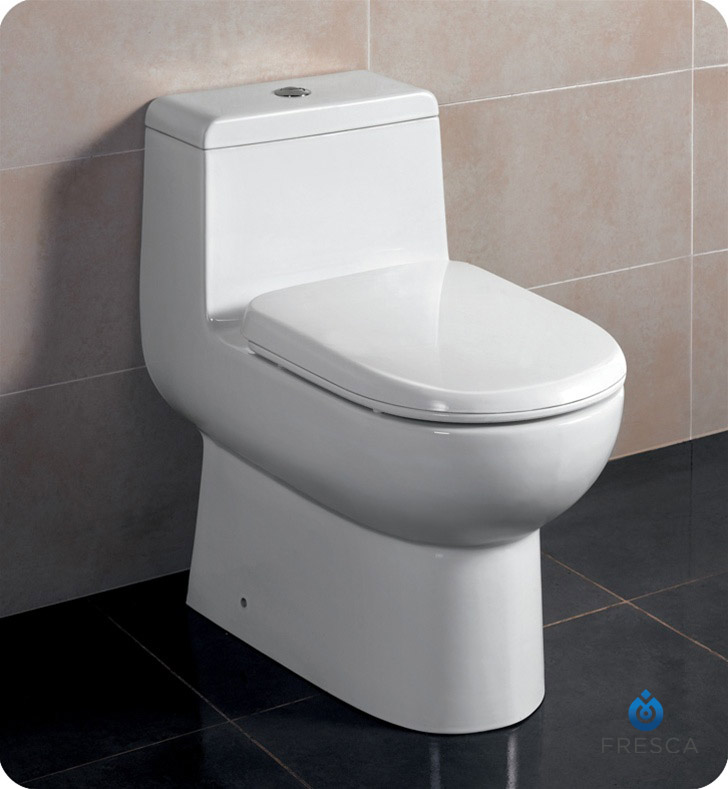 Fresca FTL2351 Antila One Piece Dual Flush Toilet with Soft Close Seat