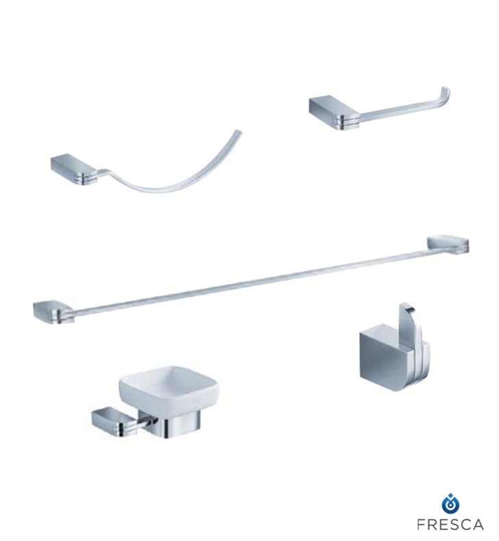 Fresca FAC1300 Solido 5 Piece Bathroom Accessory Set in Chrome