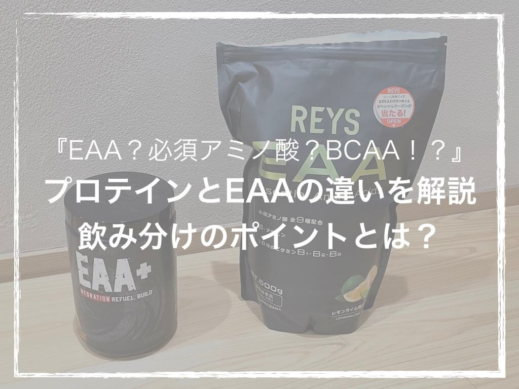 『EAA？必須アミノ酸？BCAA！？』プロテインとEAAの違いを解説｜飲み分けのポイントとは？ ソルブログ