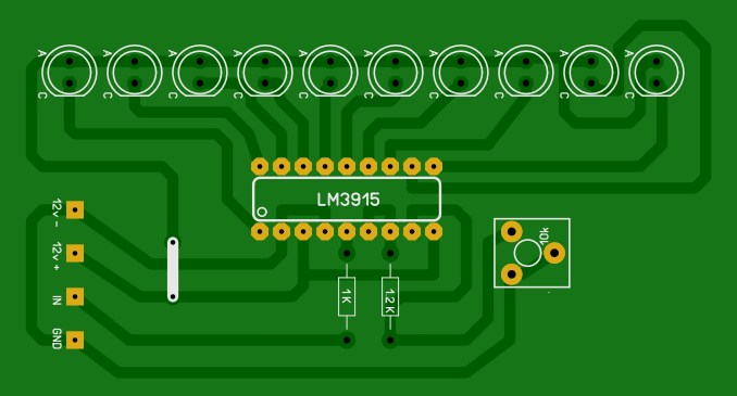 Vu Meter Using Lm3915 Circuit