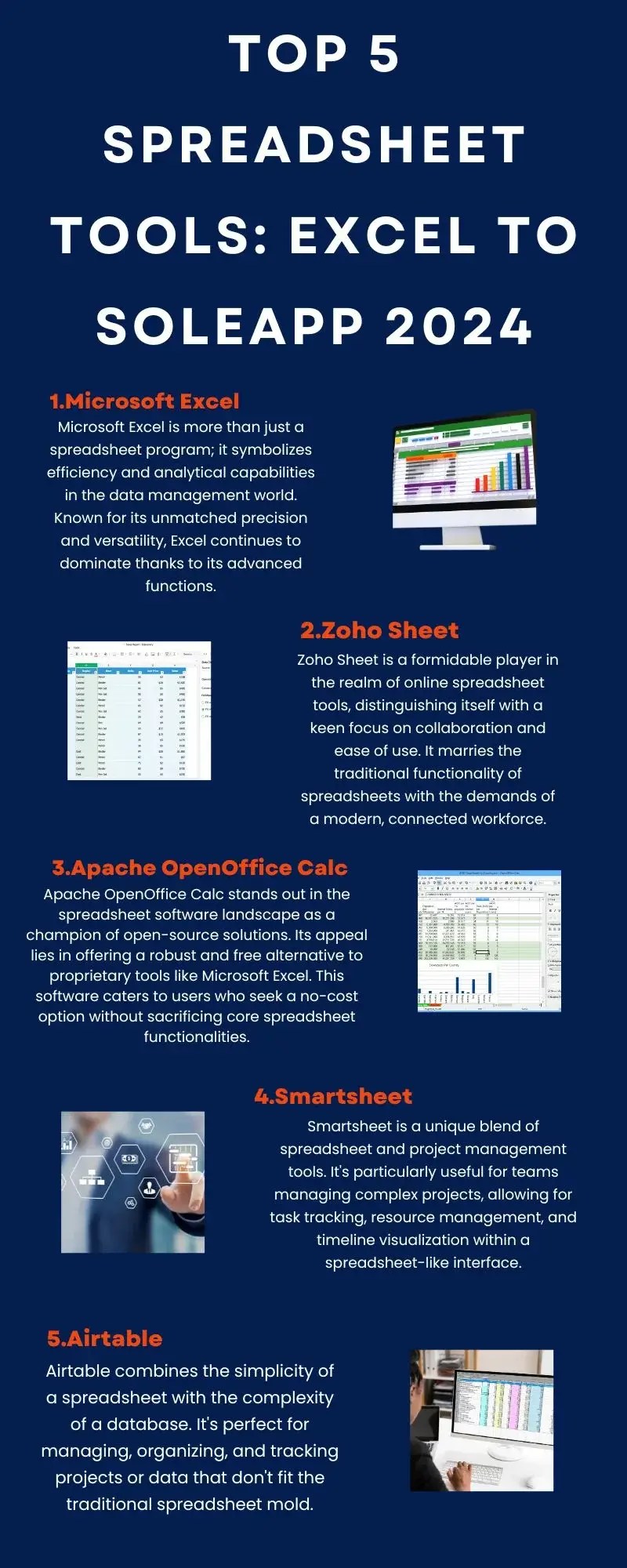 Top 10 Spreadsheet Tools: Excel To SoleApp 2024