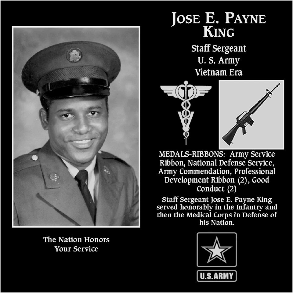 Staff Sergeant Jose E. Payne King Mt. Soledad Virtual Plaque