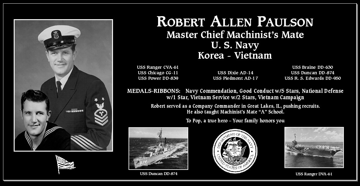 Master Chief Petty Officer Robert Allen Paulson Mt. Soledad Virtual