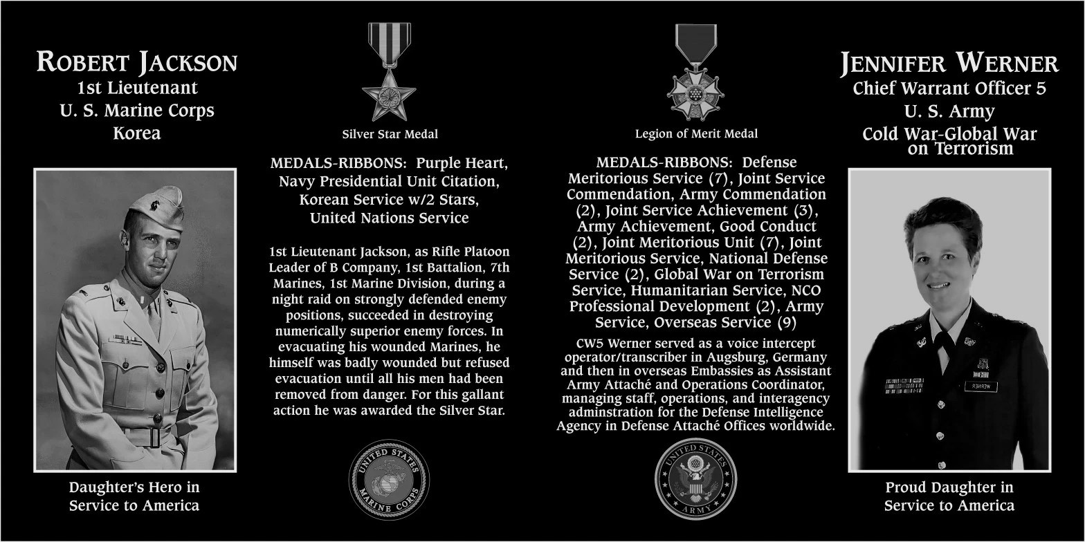 First Lieutenant Robert Jackson Mt. Soledad Virtual Plaque