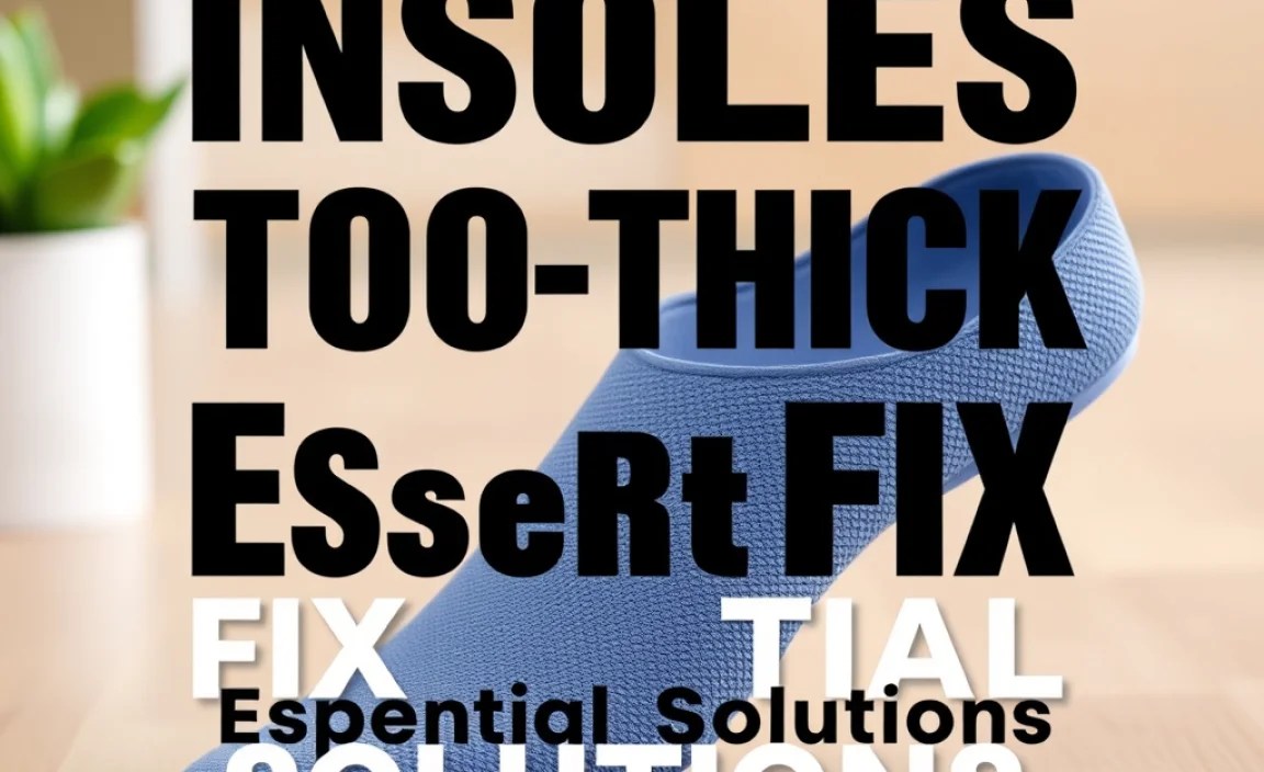 Insoles Too Thick Fix: Essential Solutions